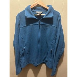 COLUMBIA MENS LONG SLEEVE FLEECE FULL  ZIP PULLOVER JACKET BLUE SIZE XL